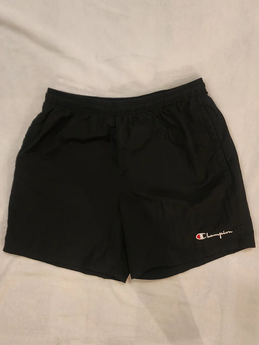 Champion Black Athletic Shorts with Logo